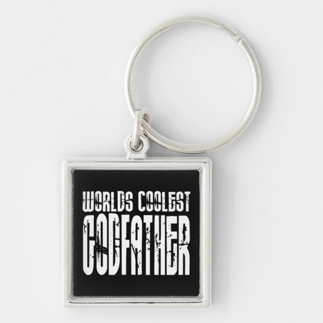 Baptism Christening Gifts Worlds Coolest Godfather Keychain (Front)