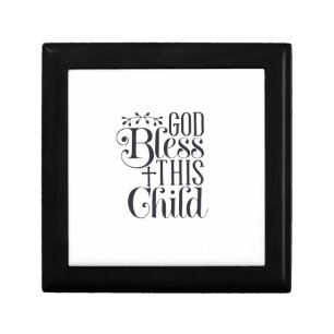 Baptism Christening Giift God Bless This Child Gift Box
