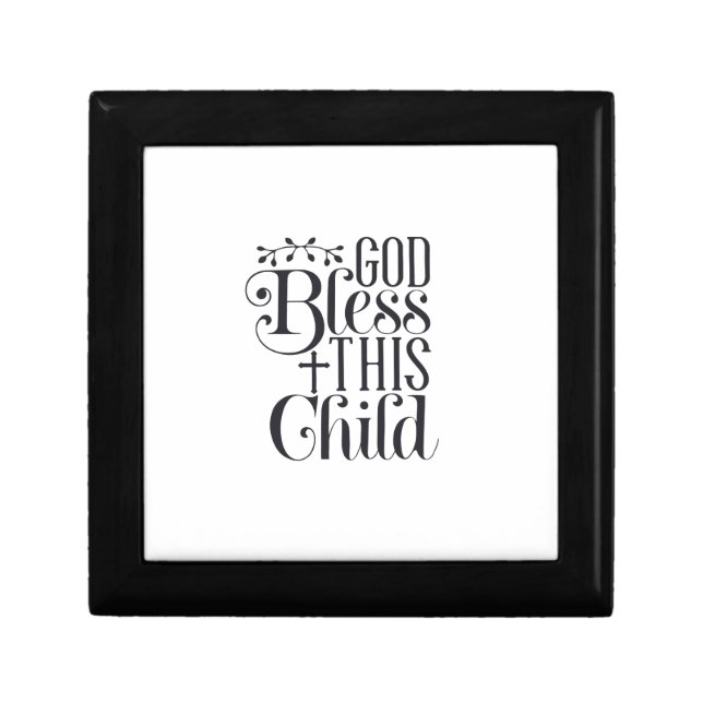 Baptism Christening Giift God Bless This Child Gift Box (Front)
