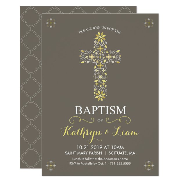 Baptism, Christening Invitatio, Girl And Or Boy Invitation