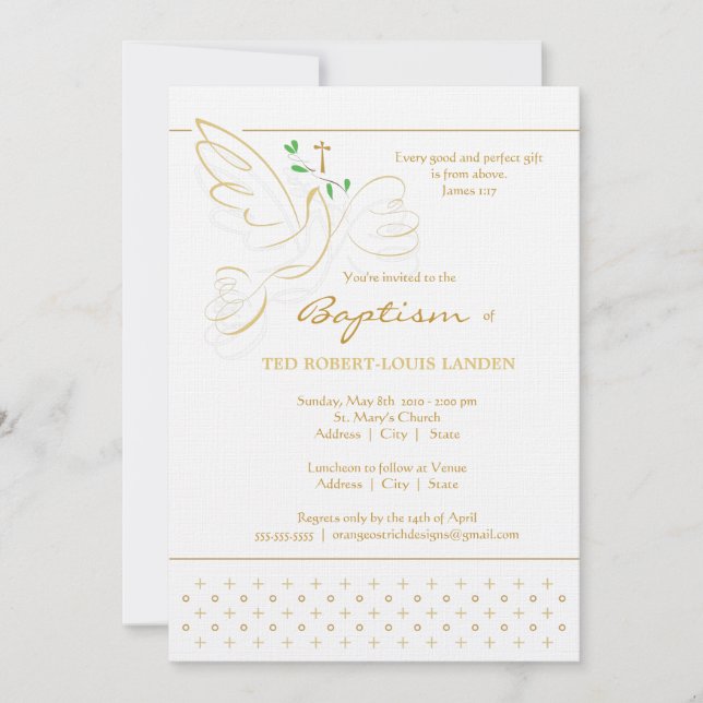 Baptism | Christening Invitation (Front)