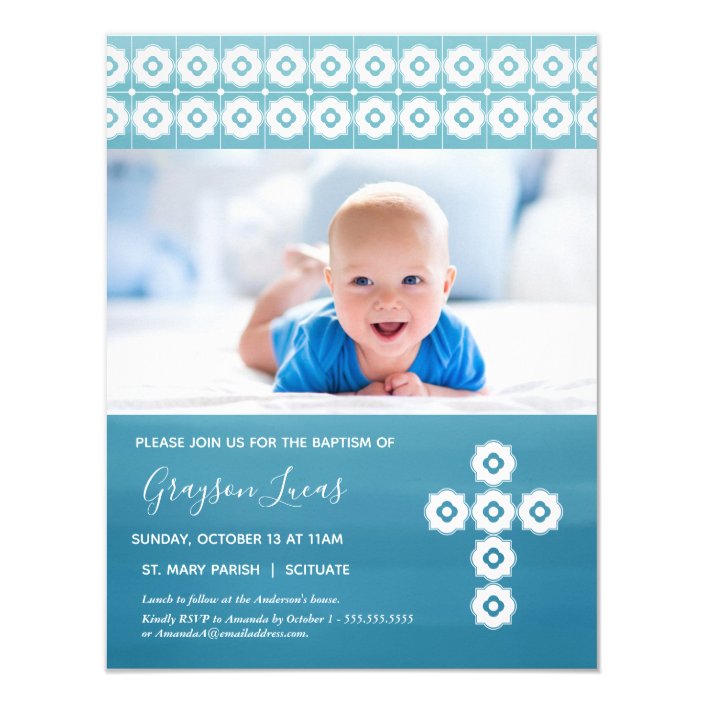 christening invitation for baby boy