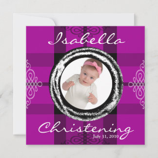 Baptism Christening Invitation Baby Pink