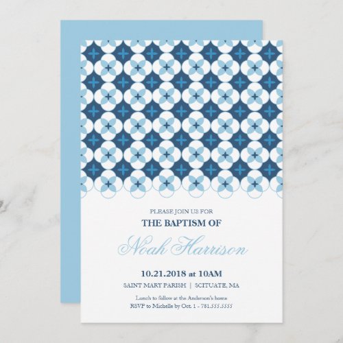 Baptism Christening Invitation _ Boy Invite
