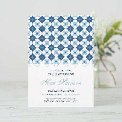 Baptism, Christening Invitation Boy Invite Zazzle