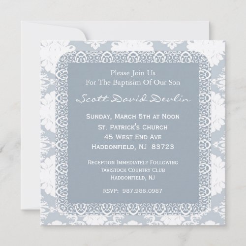 Baptism/Christening Invitation for Boy