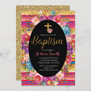 Baptism Christening Invitation Mexican Fiesta