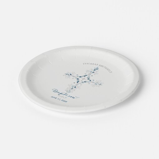 Baptism, Christening Paper Plates Custom Plate Zazzle