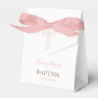 Baptism, Christening Party Favor Box; Cross (Girl)