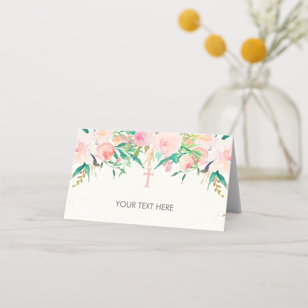 Baptism Christening Place Card Zazzle