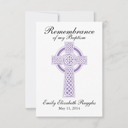 Baptism Christening Prayer Card