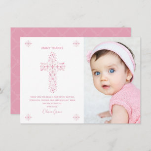 Baptism, Christening Thank You Card w/ Photo
