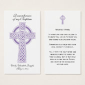 Baptism / Christianing Prayer Card (Front & Back)