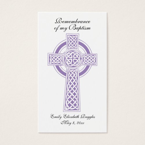 Baptism / Christianing Prayer Card Business Card