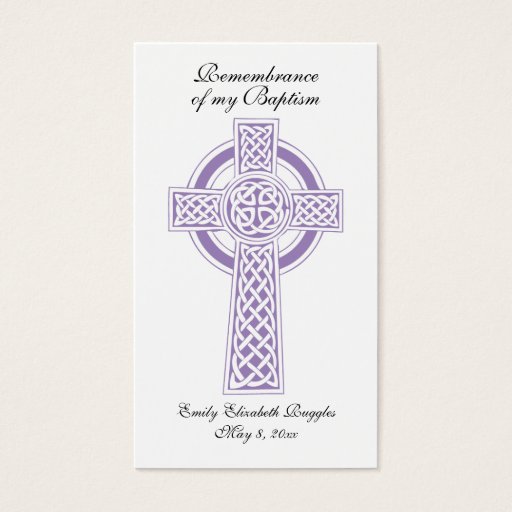 Customizable Baptism / Christianing Prayer Card Business Card