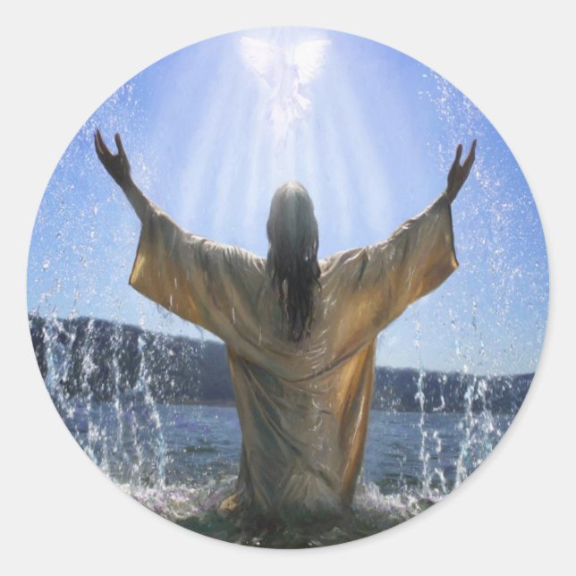 Baptism Classic Round Sticker (Front)