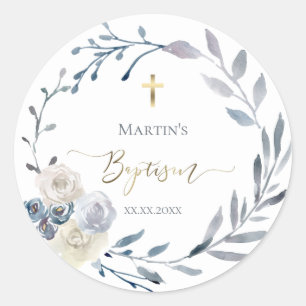 Baptism Classic Round Sticker