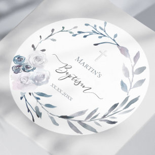 Baptism Classic Round Sticker