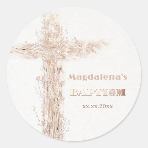 baptism Classic Round Sticker