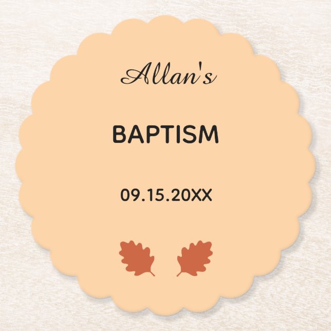 Baptism  coaster (Front)