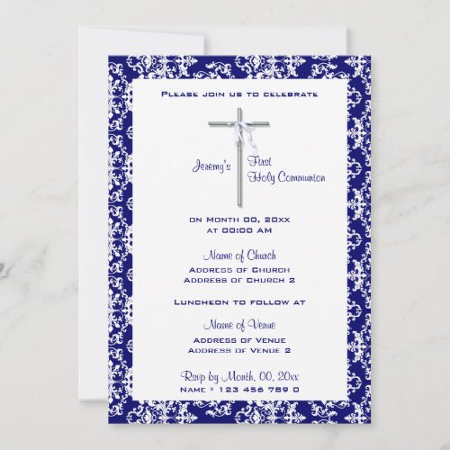 Baptism communion confirmation christening invitation