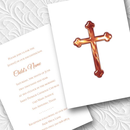 Baptism Confirmation 1st Communion Copper Cross