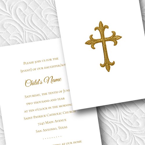 Baptism Confirmation 1st Communion Gold Cross 2