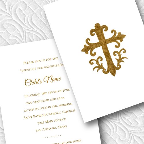 Baptism Confirmation 1st Communion Gold Cross 4