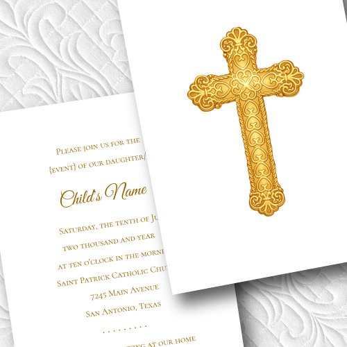 Baptism Confirmation 1st Communion Ornate Cross