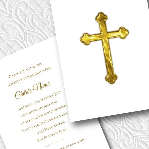 Baptism Confirmation 1st Communion Trefoil Cross