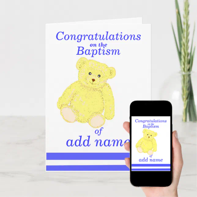 Baptism congratulations card | Zazzle