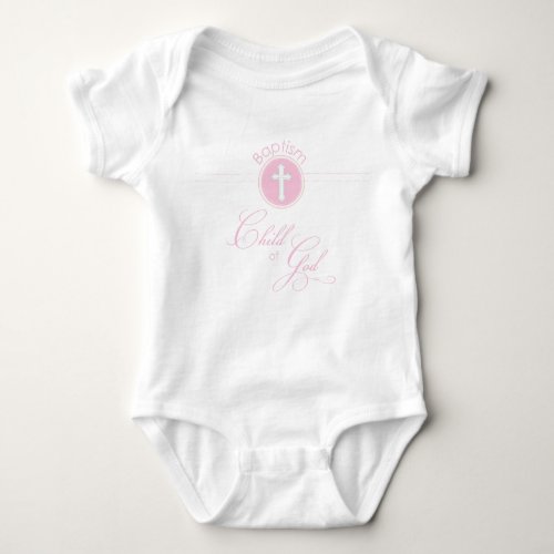 Baptism Congratulations Pink Child of God Baby Bodysuit
