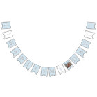 Baptism Cross Blue White Photo Bunting Banner