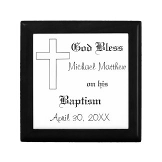 Baptism, Customize Name & Date Gift Box