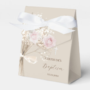 Baptism delicate bouquet favor box