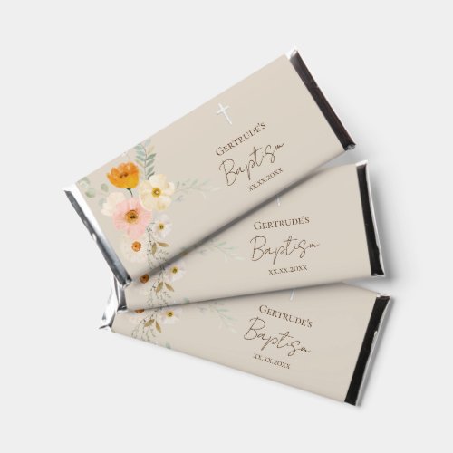 Baptism delicate bouquet   hershey bar favors