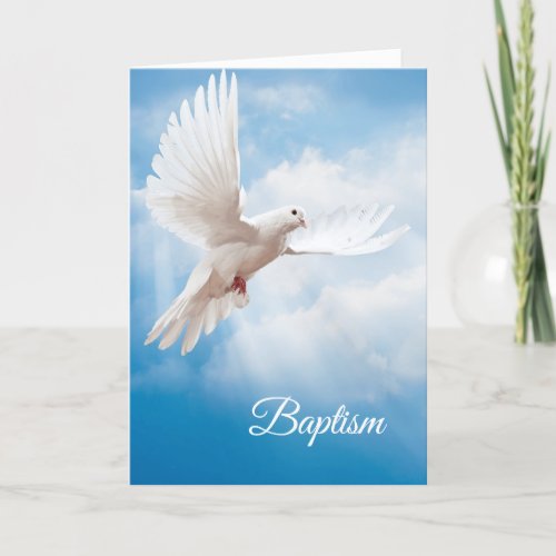 Baptism Dove Card