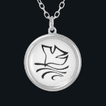 Baptism Dove Necklace<br><div class="desc">Silver plated necklace shown with a baptism dove print.</div>
