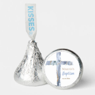 Baptism dusty blue agate Holy Cross Hershey®'s Kisses®