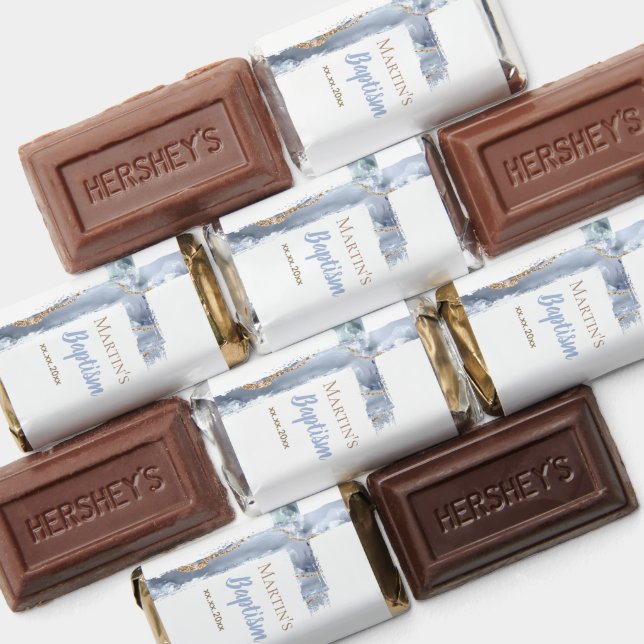 Baptism dusty blue agate Holy Cross Hershey's Miniatures (Assorted)