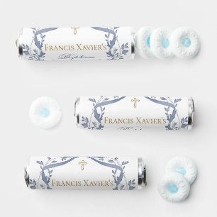 Baptism elegant blue bow breath savers® mints