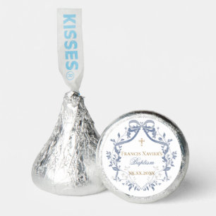 Baptism elegant blue bow hershey®'s kisses®
