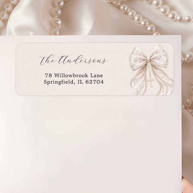 Baptism Elegant Bow Label (Creator Uploaded)