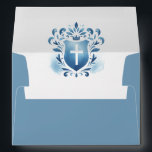 Baptism Envelopes Elegant Dusty Blue<br><div class="desc">These dusty blue baptism envelopes offer a timeless and faith-forward presentation for modern celebrations. Designed as A7 envelopes in a soft dusty blue tone, the front features a simple “Baptism” title, while the inside reveals an elegant watercolor crest design with a cross in coordinating blue hues. Perfect as return address...</div>