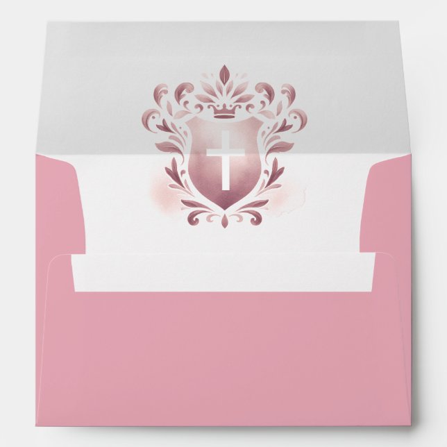 Baptism Envelopes Elegant Dusty Pink (Back (Bottom))