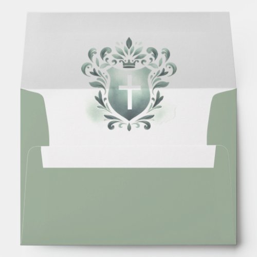 Baptism Envelopes Elegant Sage Green