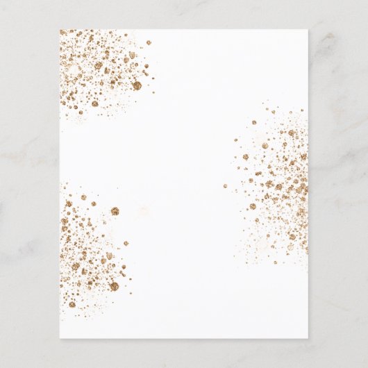 Baptism eucalyptus white floral budget invitation (Back)