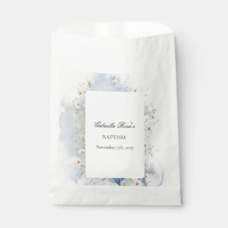 Baptism Favor Bags with flowers and cross
