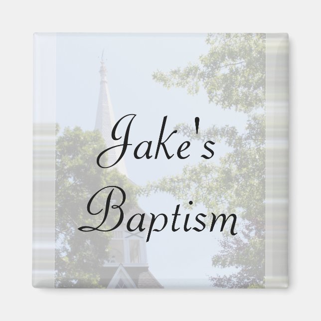 Baptism favor magnet (Front)