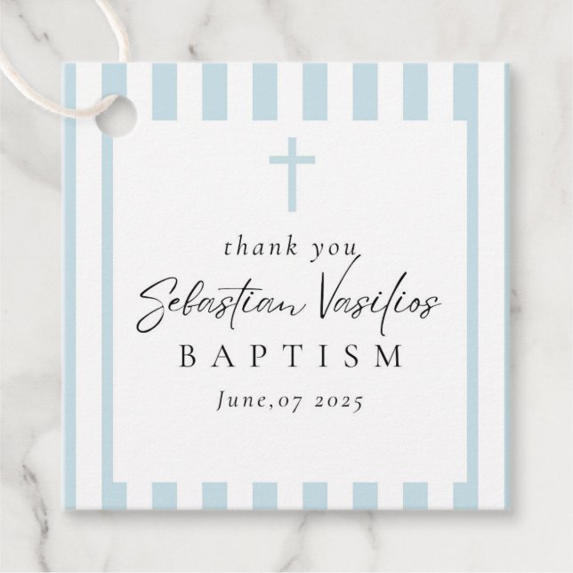 Baptism Favor Tag (Front)